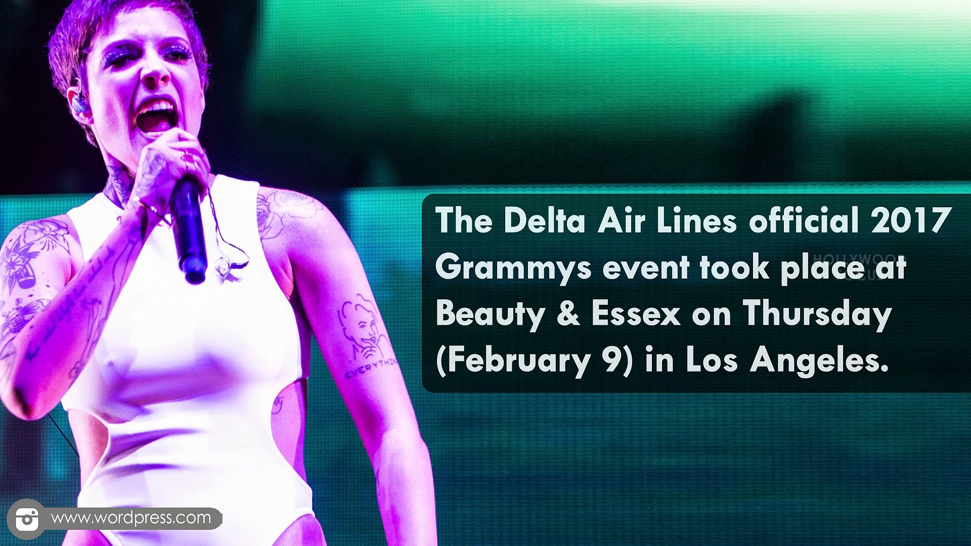 ⁣Halsey Suffered a Nip Slip at Delta's Pre-Grammy Event!