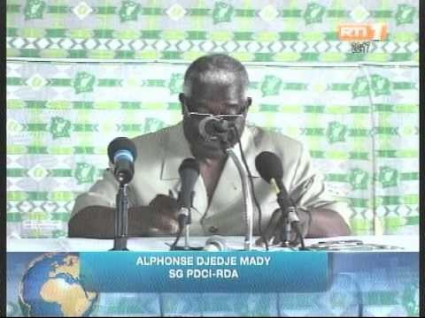 Conference de presse du sécrétaire général du PDCI RDA Alphonse Djédjé Mady