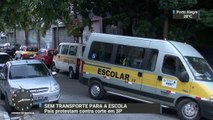 Em São Paulo, pais protestam contra o corte do transporte escolar gratuito