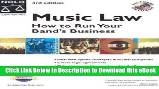 EPUB Download Music Law: How to Run Your Band s Business Mobi