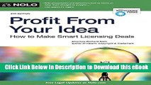 [Read Book] Profit From Your Idea: How to Make Smart Licensing Deals Mobi