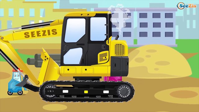 Красный Бульдозер в работе Мультфильмы про Весёлые МАШИНКИ Развивающие видео для детей Сборник 5
