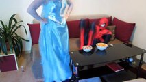 Spiderman & Frozen Elsa VS POO AND FART PRANK! w/ Pink Spidergirl - Fun Superhero in Real Life