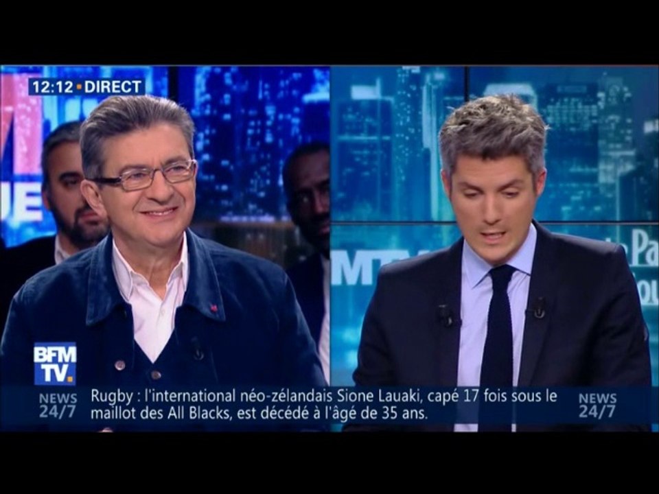 Jean-Luc Mélenchon invité à "BFM Politique" le 12/02/2017