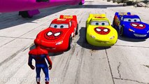 Spiderman Disney Cars Lightning McQueen Colors Cargo Plane (Nursery Rhymes - Songs For Kids)
