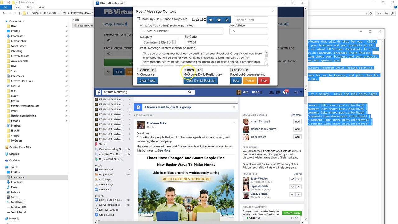 How to Automatically Post to Facebook Groups with Software - FB Virtual Assistant Post Perfect