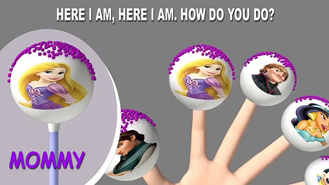 Принцессы Диснея Finger Семья | Торт Поп-Принцессы Диснея Finger Семья | Детские Стишки Стихи