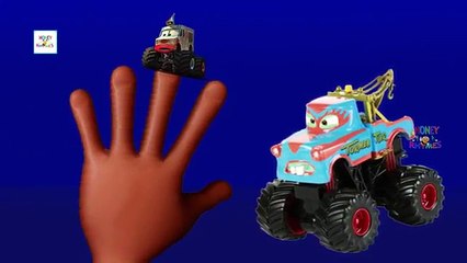 Finger Family Lightning McQueen Cars | Disney Monster Cars Finger Family Children Nursery Songs