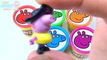 Сups Stacking Toys Play Doh Clay Peppa Pig English Episodes Learn Colours Rainbow for Kids