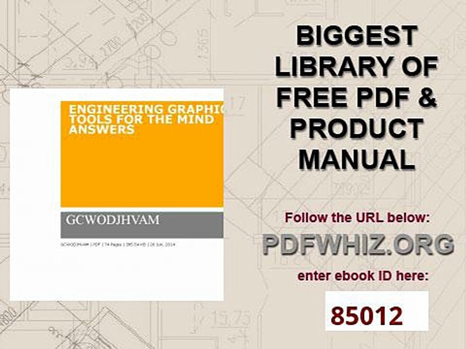 ENGINEERING GRAPHICS TOOLS FOR THE MIND ANSWERS