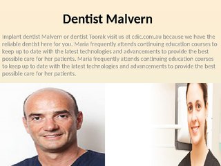 Dentist Malvern-cdic.com.au