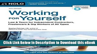 DOWNLOAD Working for Yourself: Law   Taxes for Independent Contractors, Freelancers   Gig Workers