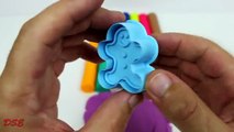 Huge Learn Colors of Rainbow with Modelling Art Clay Christmas Tree Molds - DIY Playdough