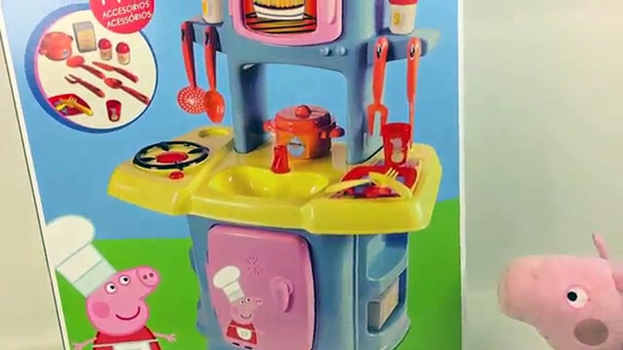 PEPPA PIG SPEELGOED KEUKENTJE MET ETEN OM TE SPELEN NEDERLANDS UITPAK FILMPJE