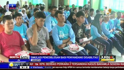 KPUD Jakbar Lakukan Simulasi Pencoblosan Bagi Penyandang Disabilitas