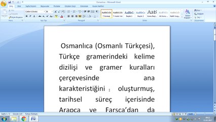OSMANLICA/OSMANLI TÜRKÇESİ NEDİR?