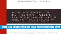 BEST PDF Mastering Negotiable Instruments: Ucc Articles 3 and 4 and Other Payment Systems
