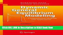 [PDF] Dynamic General Equilibrium Modeling: Computational Methods and Applications Full Online