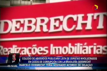 Revelarán nombres de juristas involucrados en caso Odebrecht