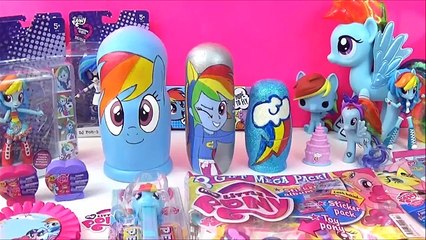 Download Video: MLP Rainbow Dash My Little Pony Toys Surprises! Equestria Girls MLP Custom Nesting Dolls Kids Video