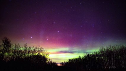 Mozart's Lacrimosa with Northern Lights and Star Filled Skies of Alberta