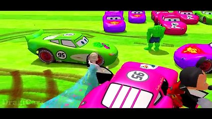 Frozen Elsa Hulk & Mickey Mouse Nursery Rhymes Disney Pixar Cars Lightning McQueen! Children Songs
