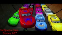 20 MCQUEEN COLORS Yellow, Blue, Pink Cars smashed by HULK! Disney Pixar #DINOCO