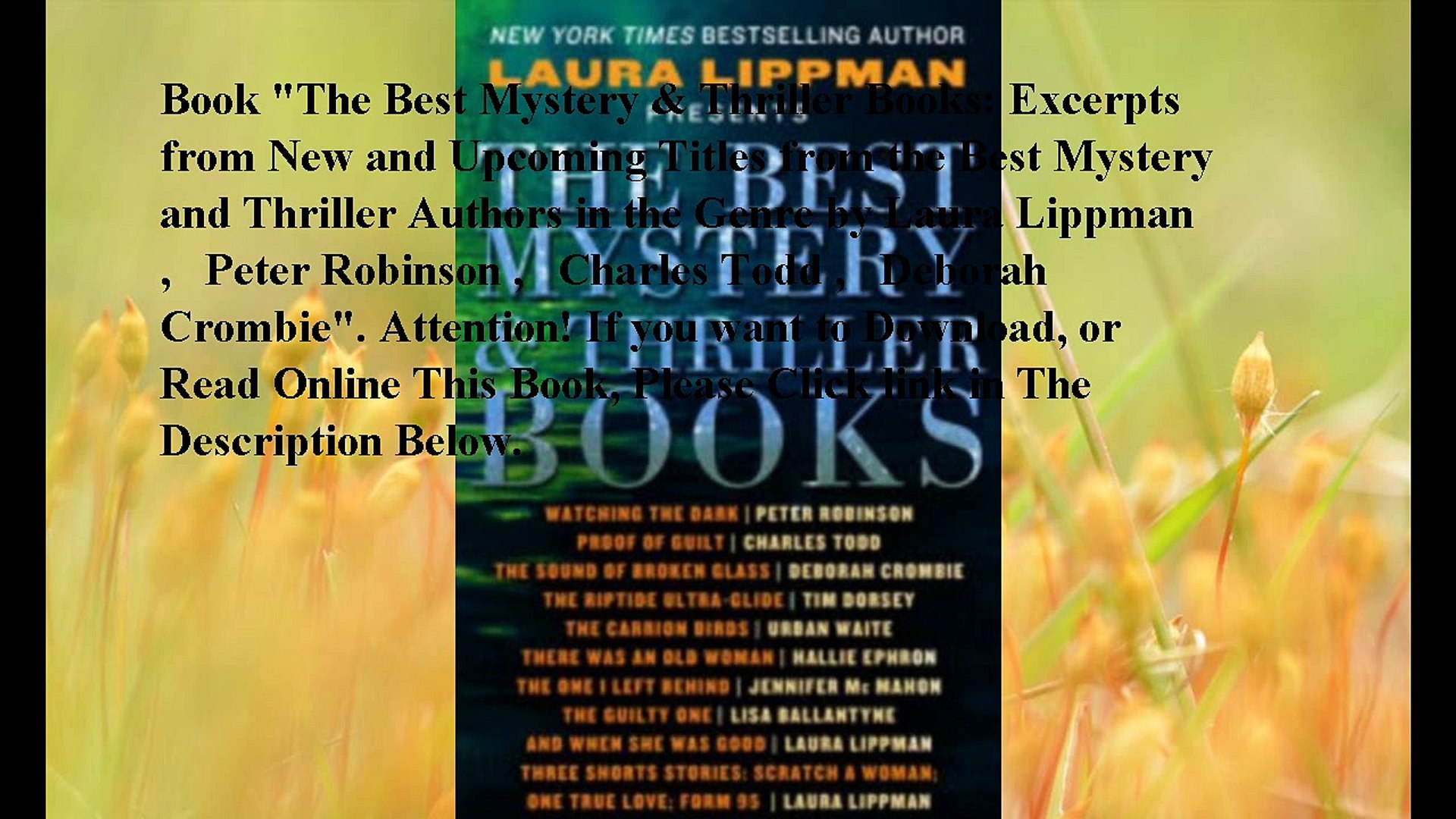 Download The Best Mystery & Thriller Books: Excerpts from New and Upcoming Titles from the Best 