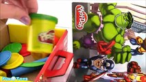 Play Doh Marvel Super Hero Squad Set! LEARN TO SPELL SUPERHEROs NAMES! FUN TOY OPENING Unboxing