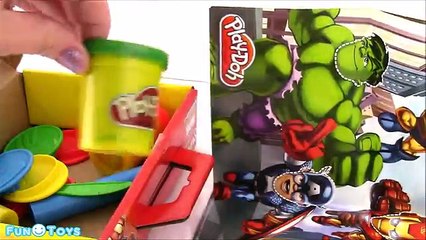 Play Doh Marvel Super Hero Squad Set! LEARN TO SPELL SUPERHEROs NAMES! FUN TOY OPENING+Unboxing