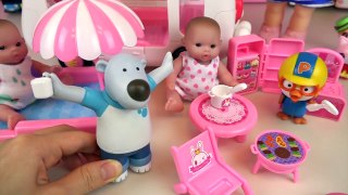 Baby Doll and Rabbit camping car Picnic toys play