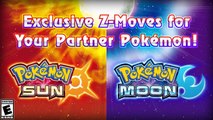 Pokemon Sun and Moon - Starter Pokemon Z-Moves and Ultra Beasts Trailer