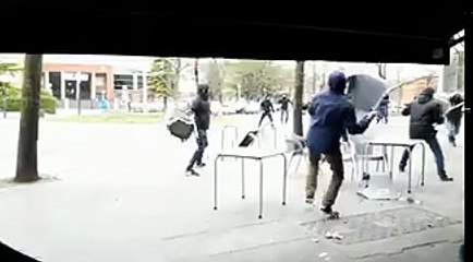 Alaves ve Barcelonna taraftarları arasında kavga