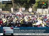 México: CNTE se moviliza en Morelia en rechazo al 