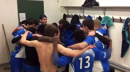 U18 qualifiés en 8éme de finale : la joie dans le vestiaire !!!