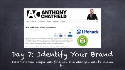 Day 7 - Building Your Freelance Business Brand