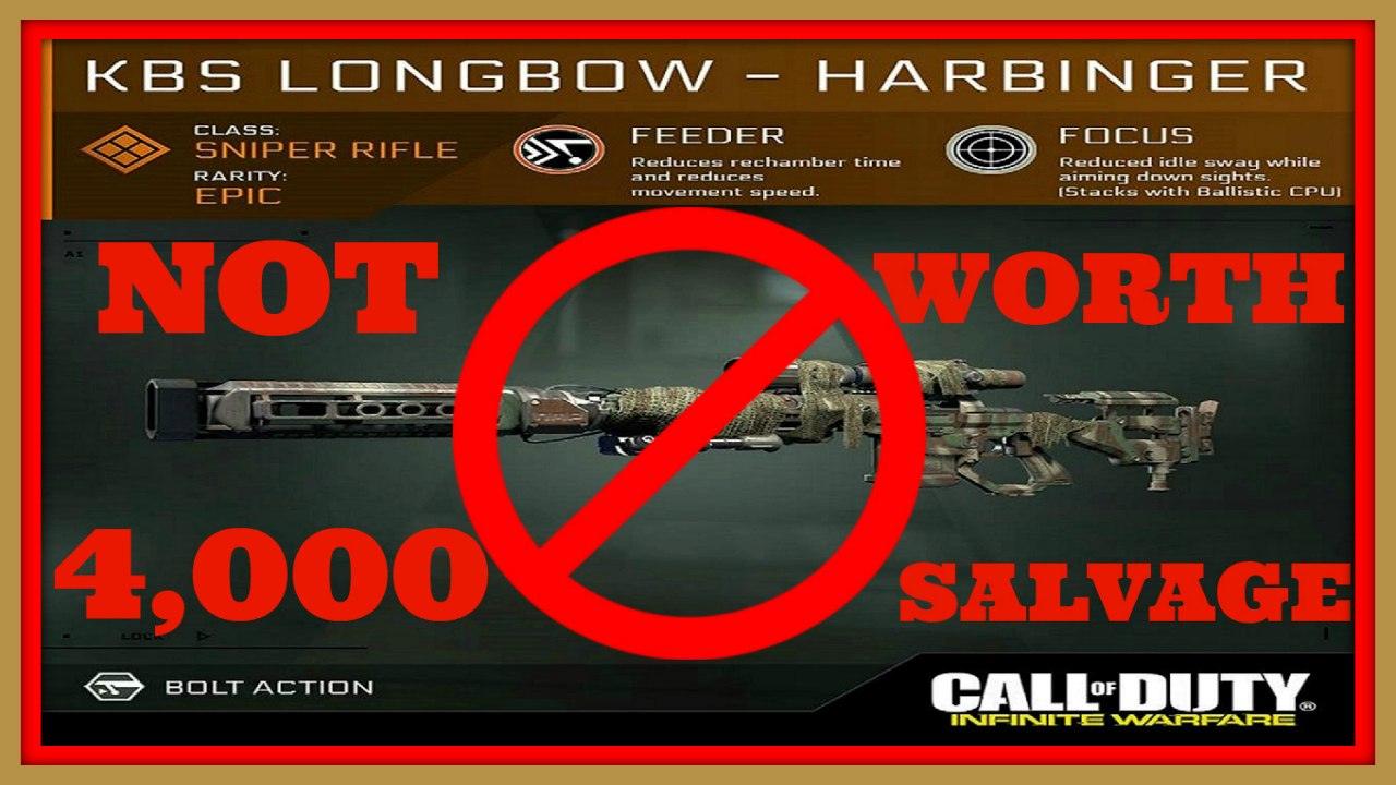 call of duty infinite warfare how to unlock the kbs longbow HARBINGER sniper  is it worth it