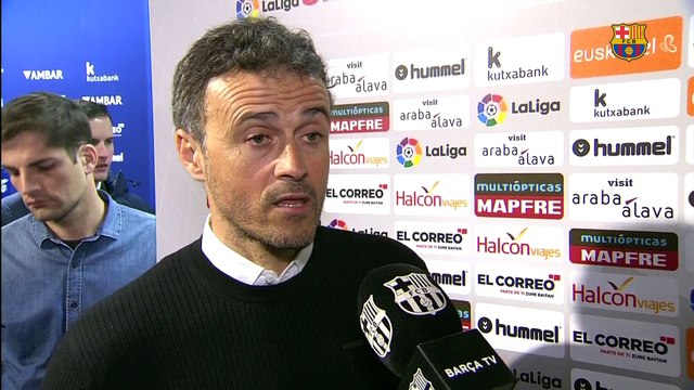 Luis Enrique: “La lesión de Aleix Vidal es la nota claramente negativa del partido”