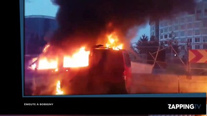 Bobigny - manifestation pour Théo : échauffourées et un camion de RTL brûlé (vidéo)