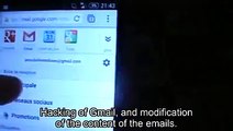 Hacking of Gmail and modification of the content of the emails.Proof 1 of hacking
