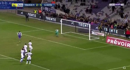 Martin Braithwaite Penalty Goal HD - Toulouse 3-1 Bastia 11.02.2017