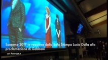 Sanremo 2017 vince... la reazione della Sala Stampa Lucio Dalla