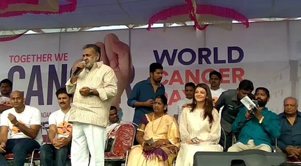 Kajal Aggarwal At World Cancer Day Program In Kakinada