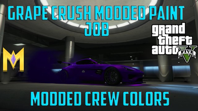 GTA 5 Online Modded Crew Colors - NEW Grape Crush Modded Color - GTA 5 Modded Crew Colors