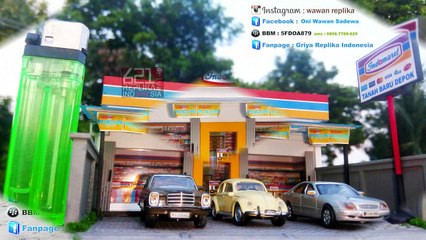 Urban Street Diorama Indomaret Minimarket scale 187 HO
