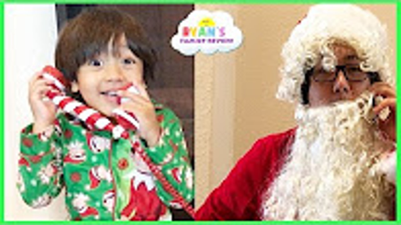 CALL FROM SANTA! Kid decorating Christmas Tree with twin baby sisters Ryan's Fam