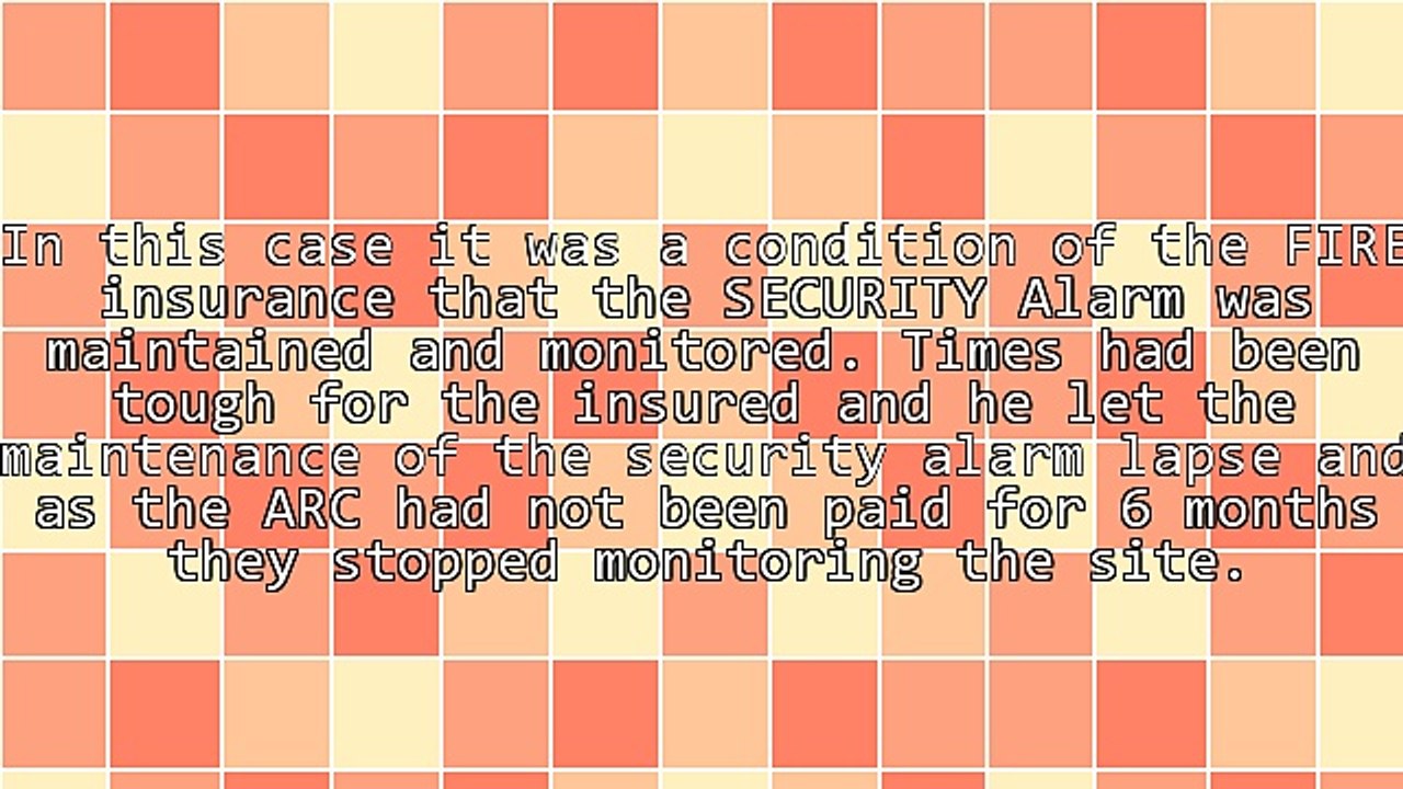 Don't Invalidate Fire Insurance