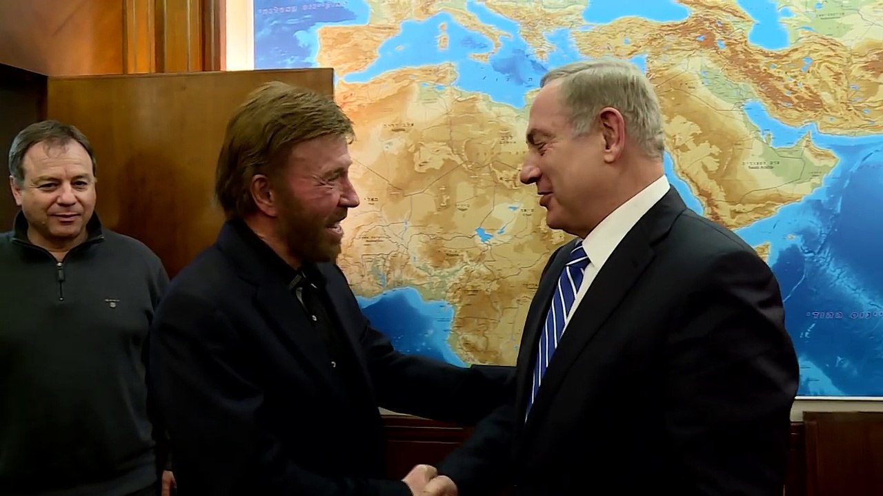 L acteur Chuck Norris reçu par le Premier ministre Binyamin Netanyahou