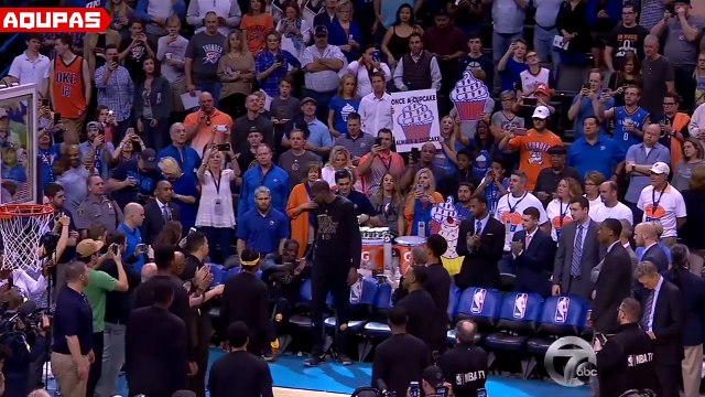 Kevin Durant being Heavily Booed during Line-Up Intro - Thunder vs Warriors Feb 11, 2017 SEASON