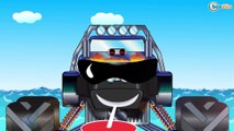 Monster Truck cartoons - Desert island adventures - Cars & Trucks for kids. Episode 47